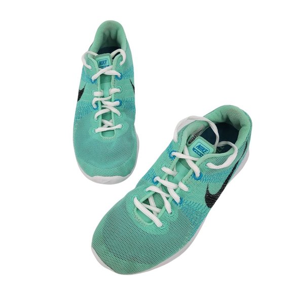 NIKE Flex Fury Womens Size 7 Mint Green Blue Athletic Sneakers 705299-300 Shoes